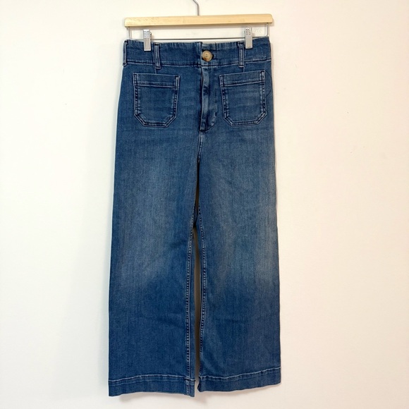 Anthropologie Maeve The Colette Crop High-Rise Wide-Leg Jeans Women’s 27 - Picture 5 of 8